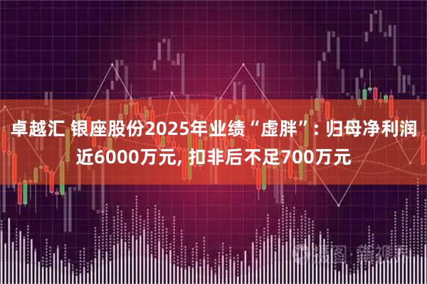 卓越汇 银座股份2025年业绩“虚胖”: 归母净利润近6000万元, 扣非后不足700万元